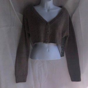 Brown Crop Top Sweater